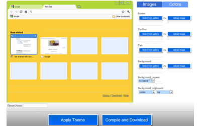 Elaborer votre thème Chrome : www.chromethememaker.com