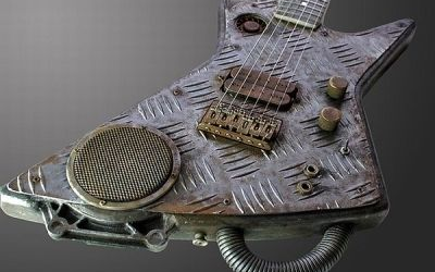 Guitare électrique Steampunk
