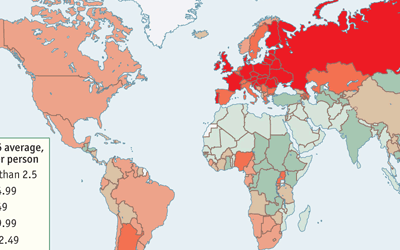 Consommation d'alcool dans le monde !